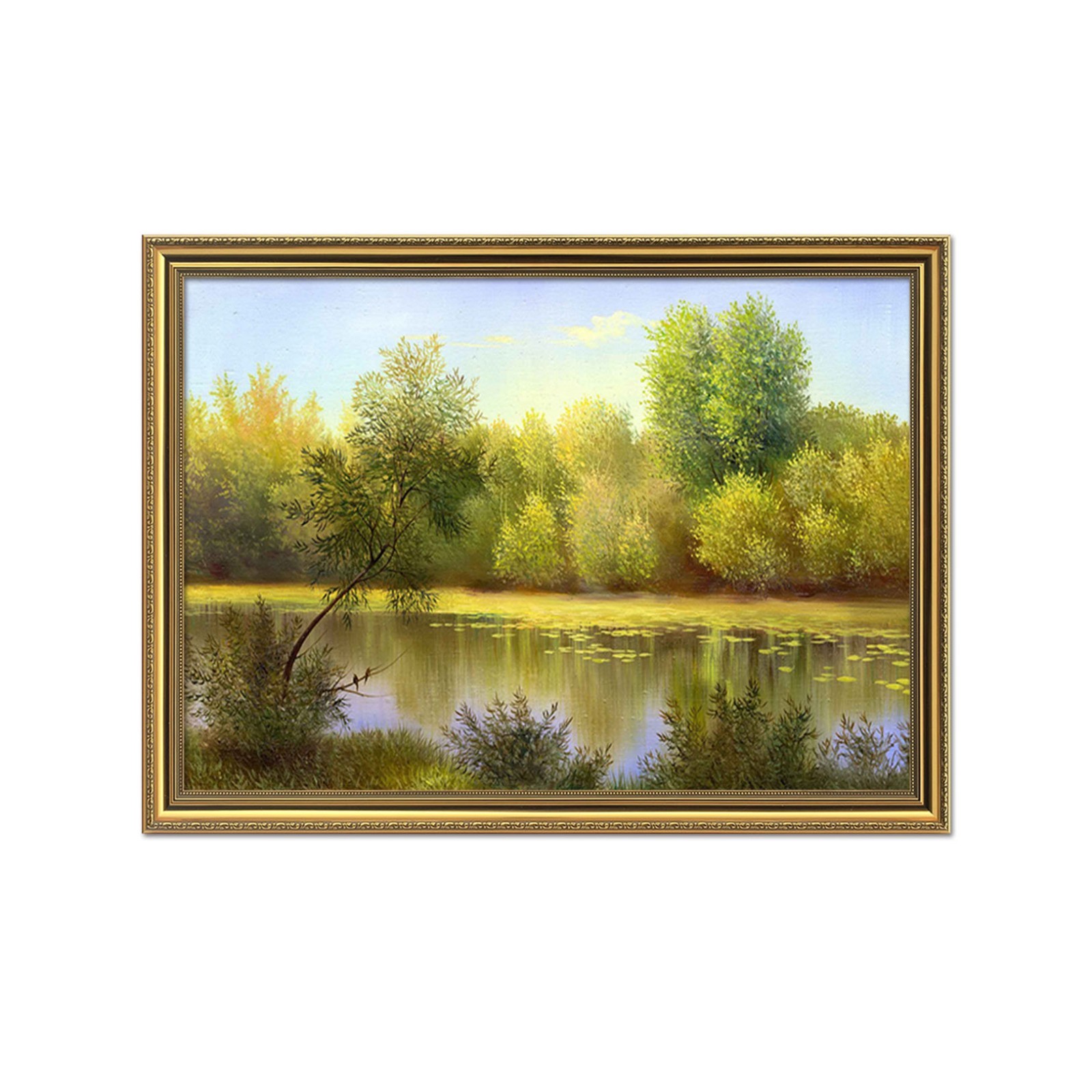 3D Green River 4 Fake Framed Poster Home Decor Print Painting Unique Art Summer