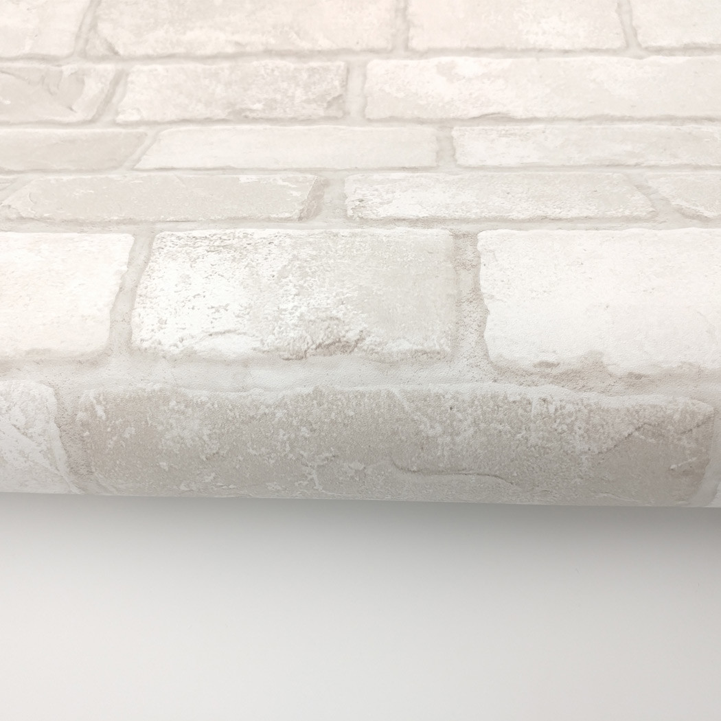 Vintage Faux Brick Peel & Stick Wallpaper Brick Pattern Roll