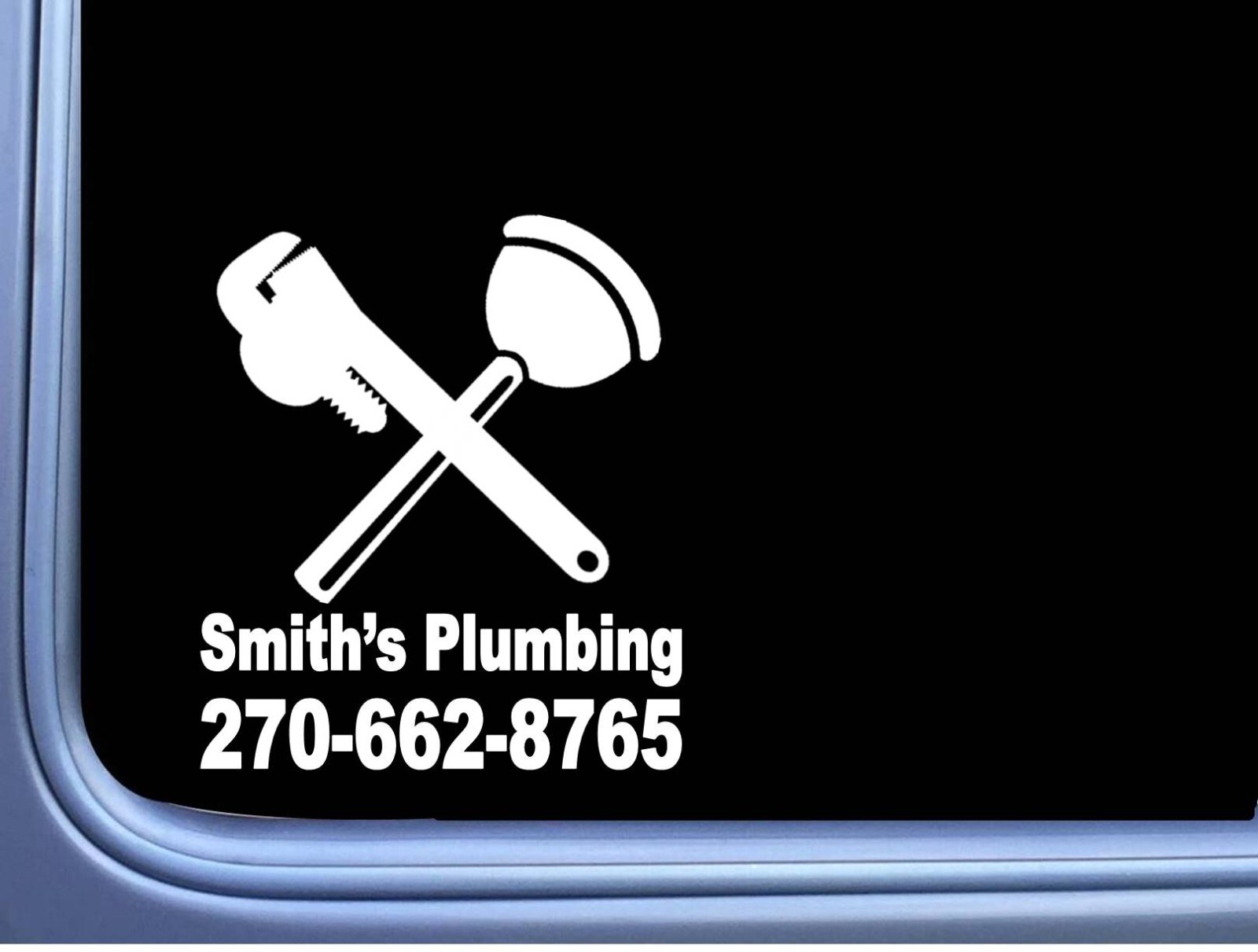 Plumber Custom Name Sticker 6" OS 311 plumbing Decal