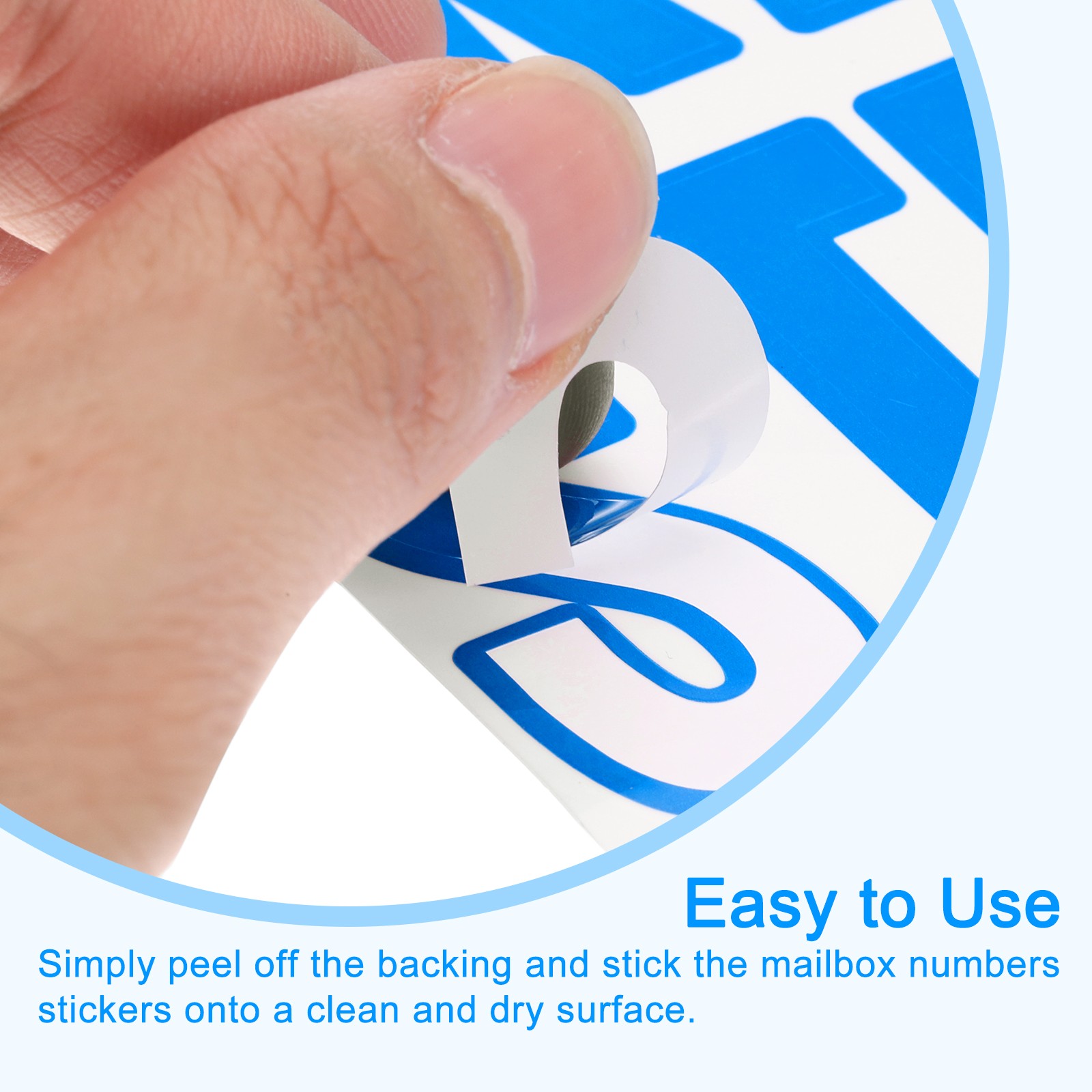 4 Sheets Letter Stickers Vinyl Letters for Indoor/Outside Sticker Powder Blue