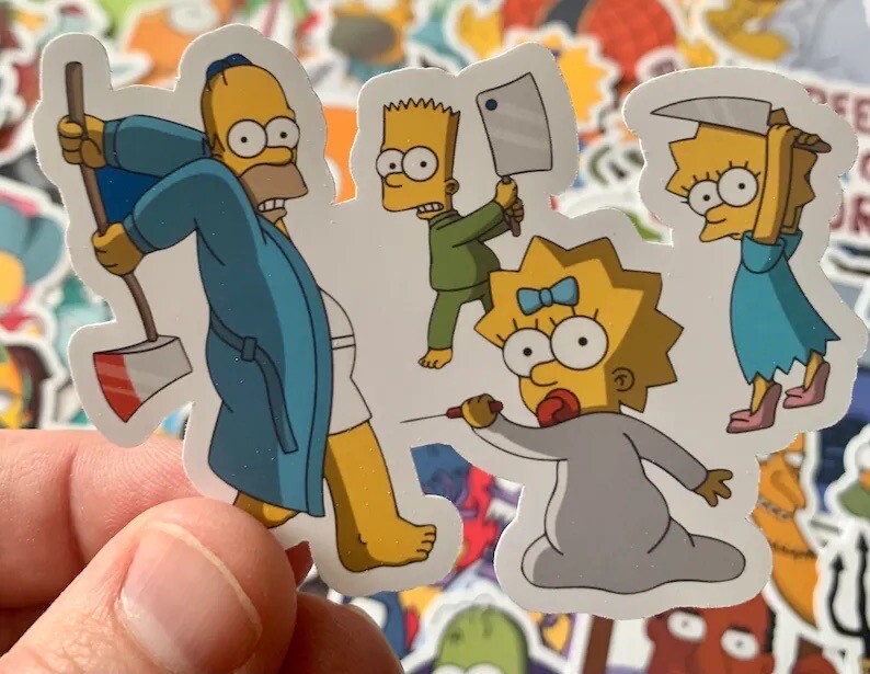Simpsons Treehouse of Horror Sticker Pack – 10-50 Stickers – Vinyl Decal Homer