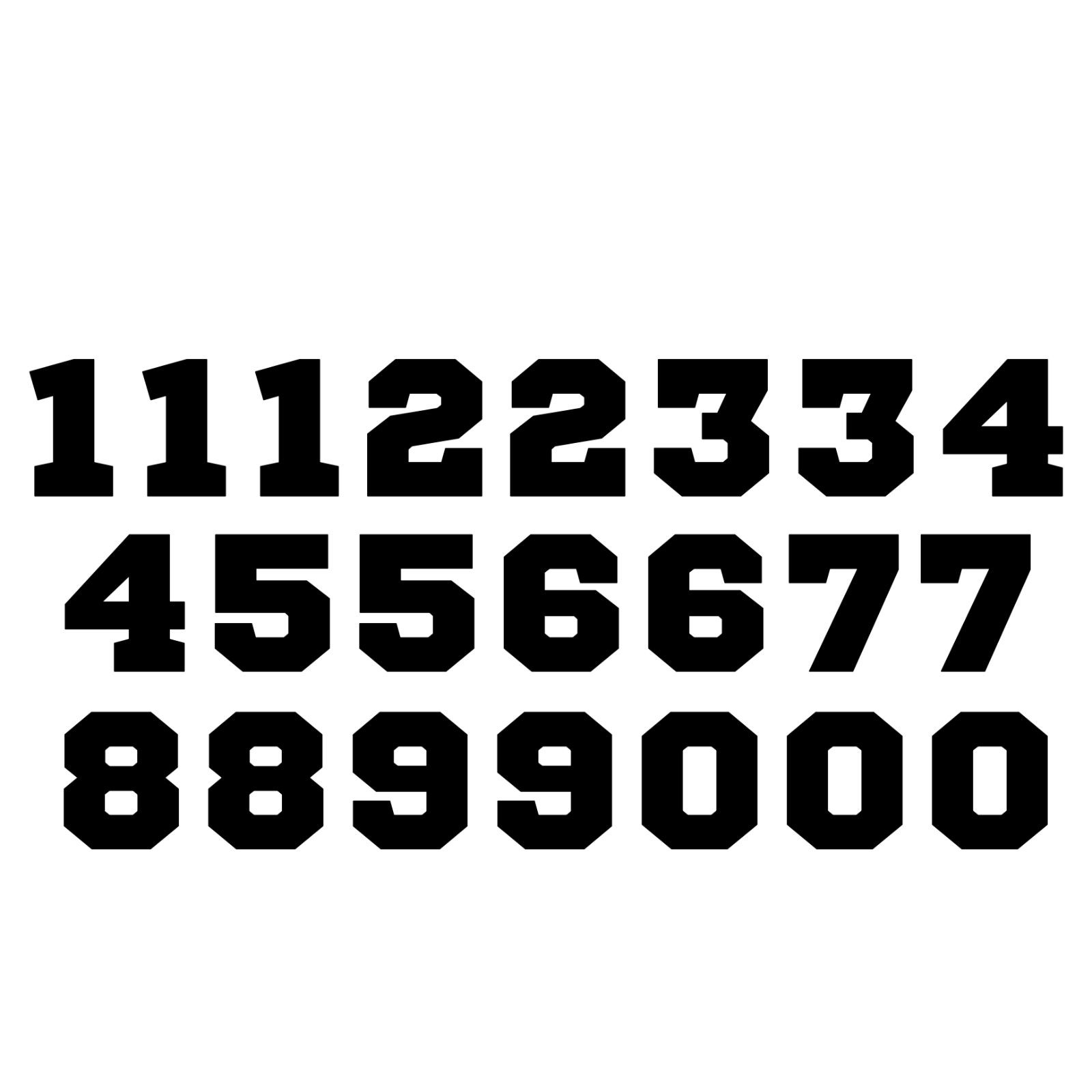 Sport Helmet Number Vinyl Decals Set of 22 Stickers Numbers – Fast Shipping