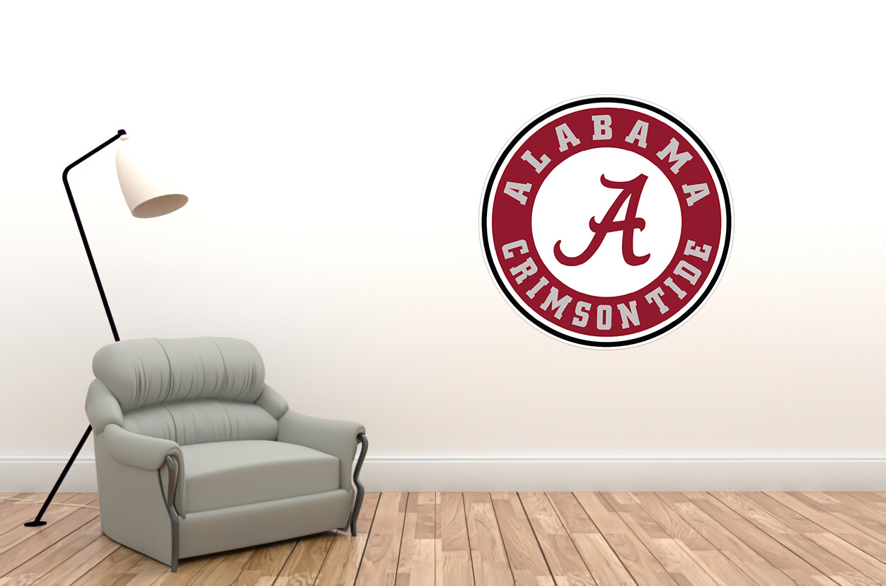 Wall Decal Alabama Crimson Tide Logo – NCAA Decor Vinyl Art Mural Sport Sticker