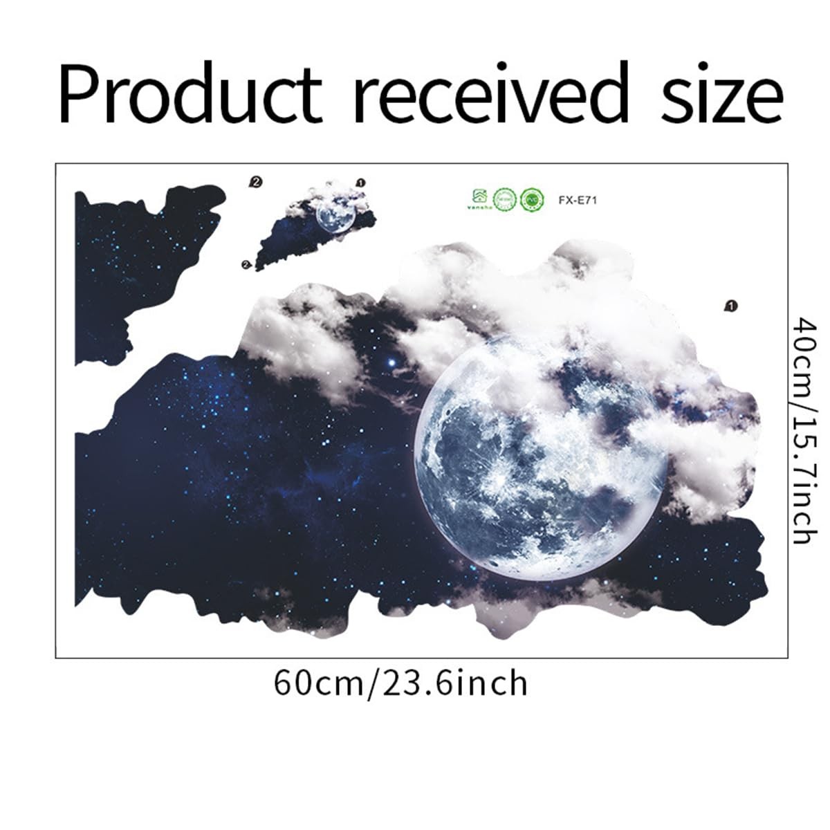3D Universe Starry Sky Wall Sticker Blue Cosmic Ceiling Decor Creative Starry…