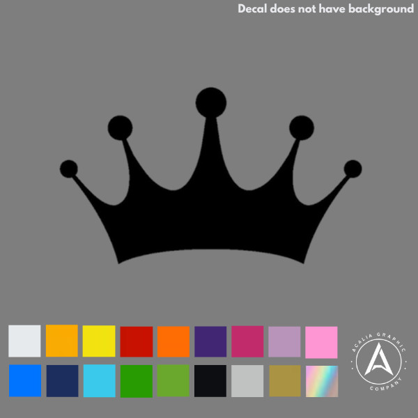 Crown Vinyl Decal Sticker King Queen Royal Prince Princess laptop car window