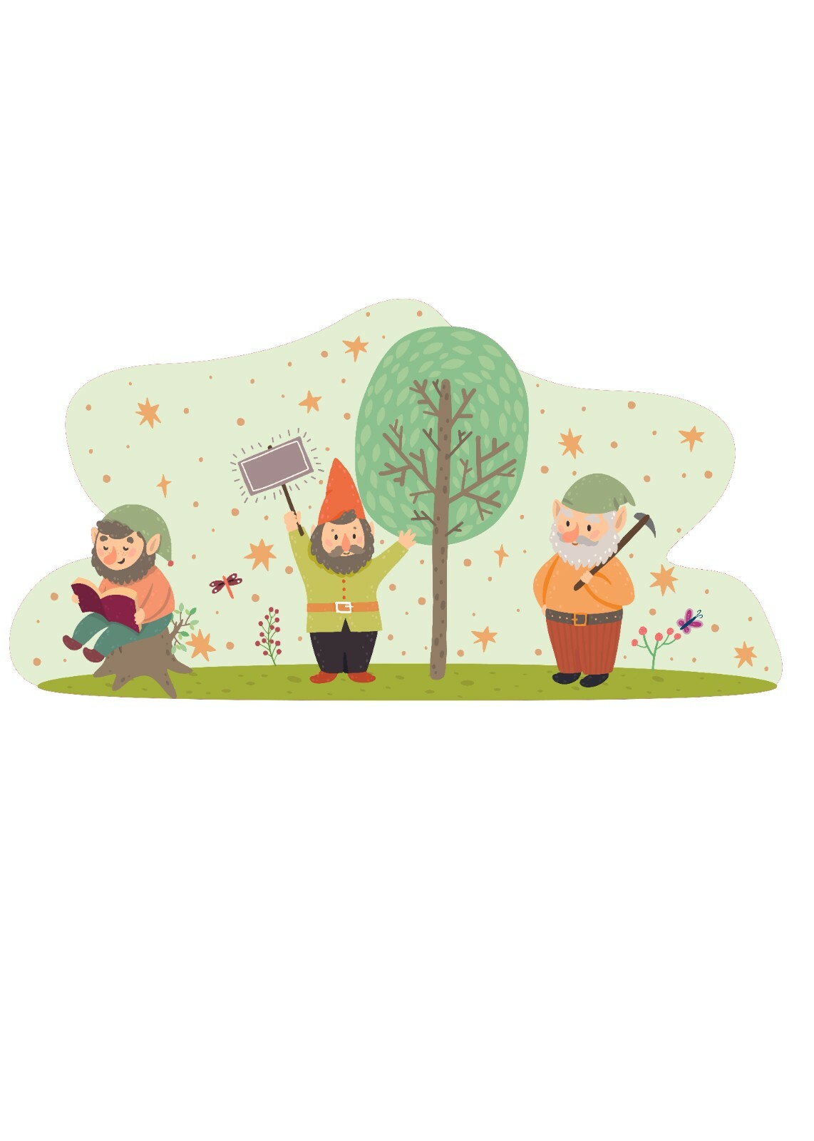 Kids Bedroom Living Room Gnomes Decor Treasure Guardians Vinyl Home Wall Decal