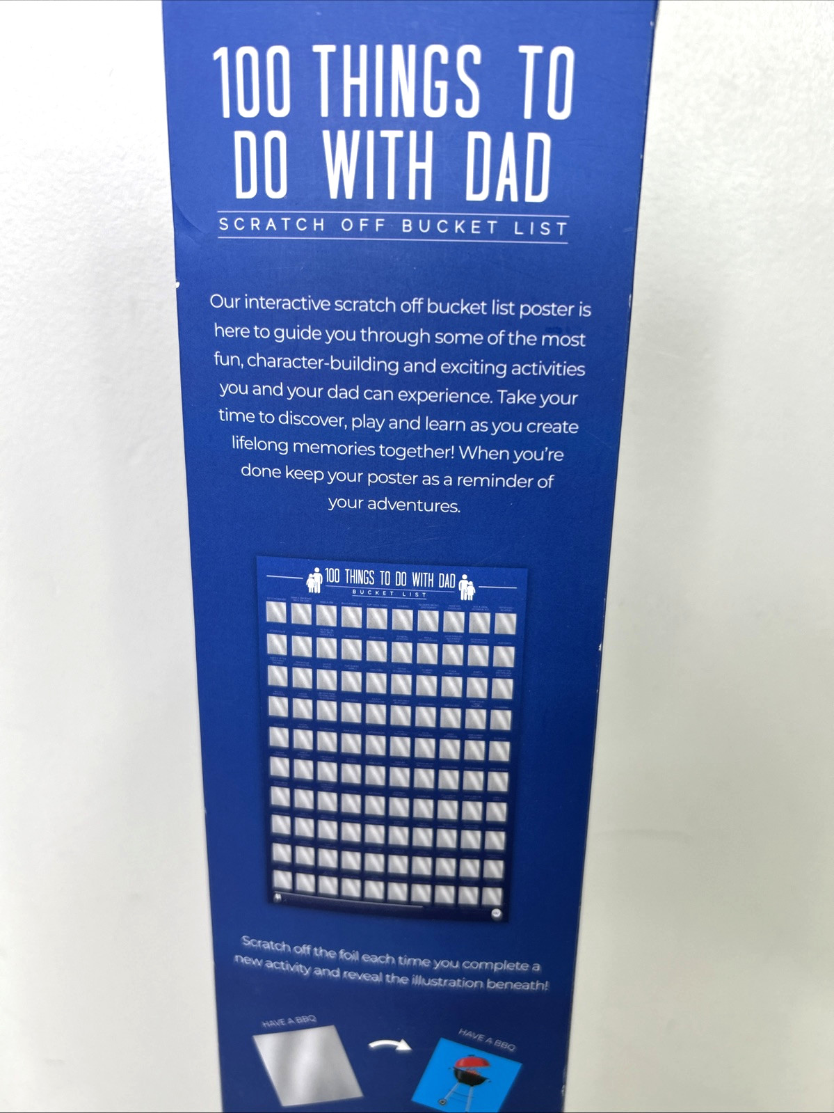 100 Things To Do With Dad Scratch Off Poster Checklist Fathers Day Gift NEW