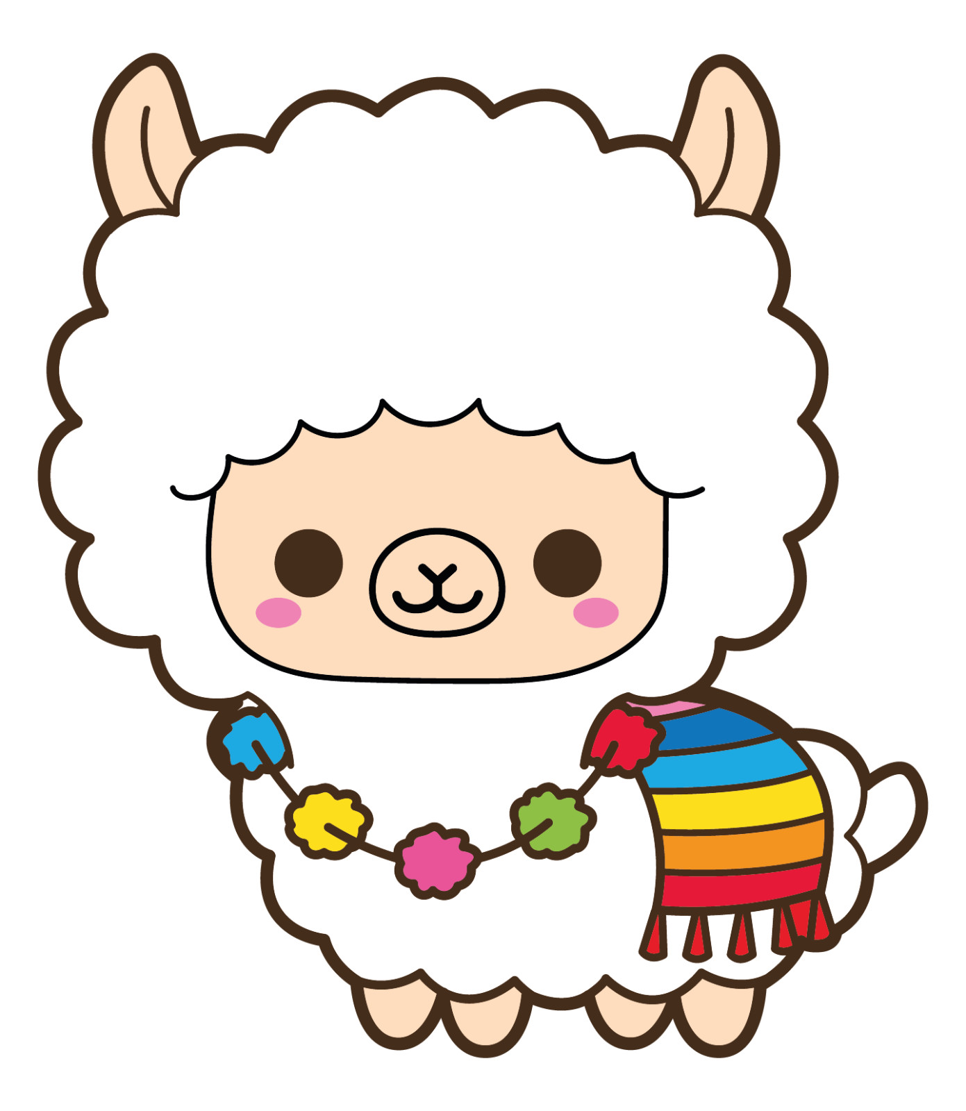 Funko Pop Afro Head Alpaca Rainbow Blanket Decor Vinyl Home Art Wall Decal 20×23