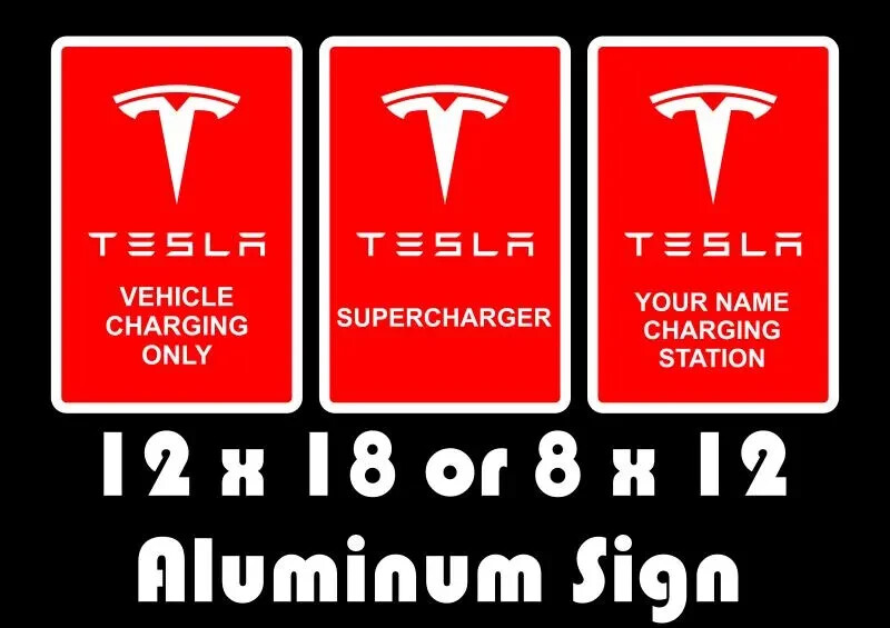 Tesla Charging Sign Wall Connector Home Mobile Charger Model 3 S X Y