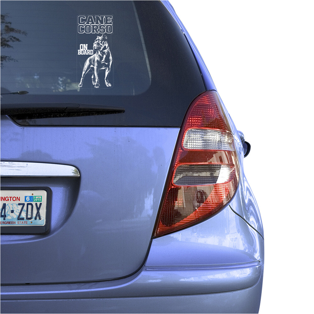 CANE CORSO CLEAR VINYL DECAL STICKER FOR CAR OR TRUCK WINDOW, DOG SIGN ART PRINT