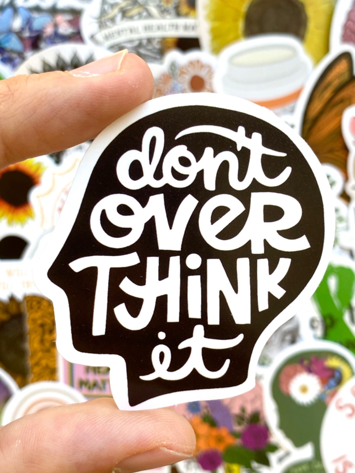 5-50 pcs Mental Health Stickers, Inspirational Motivational Vinyl Laptop Decals