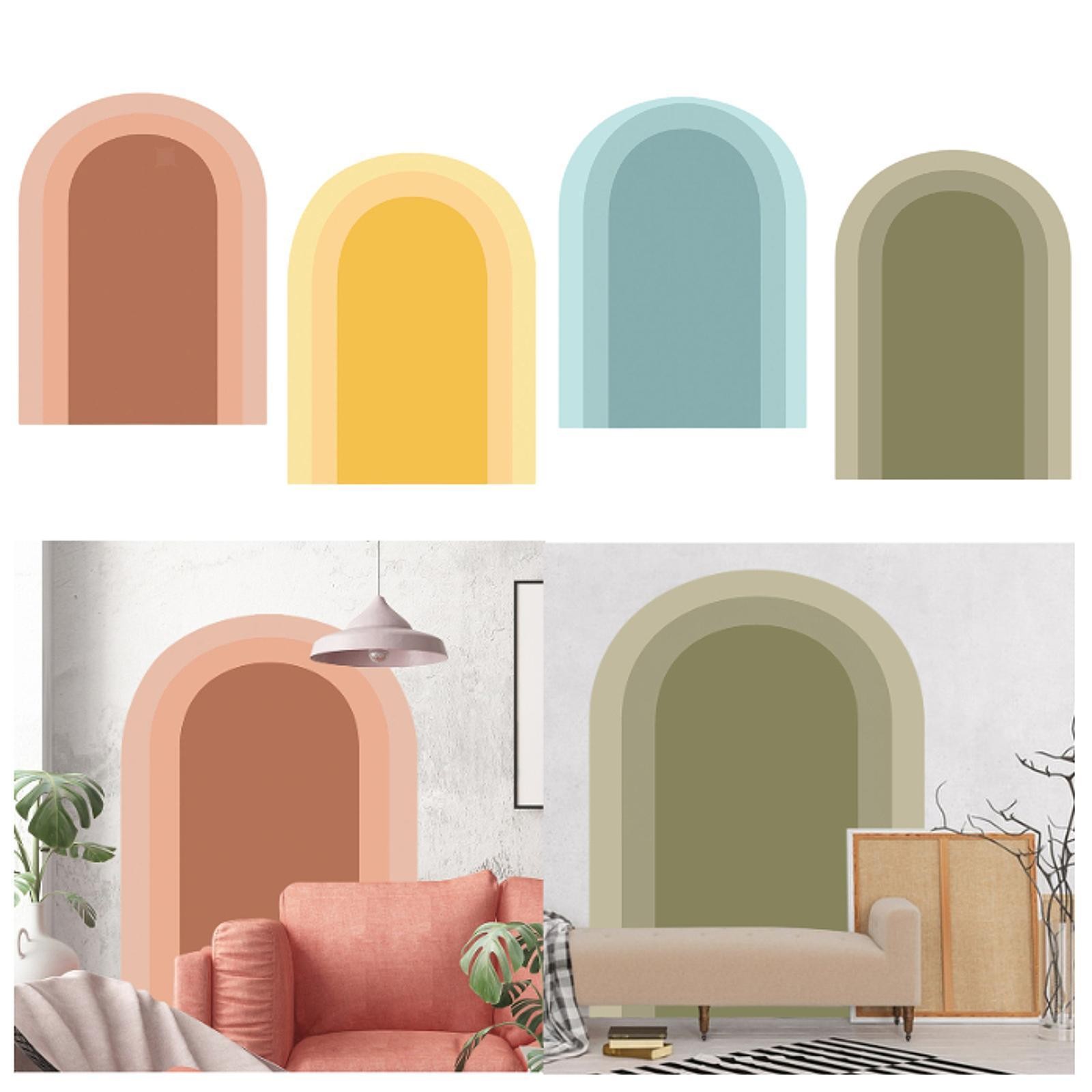 PVC Wallpaper Boho Arch Wall Sticker Door Nursery Playroom Arch Wall Decal
