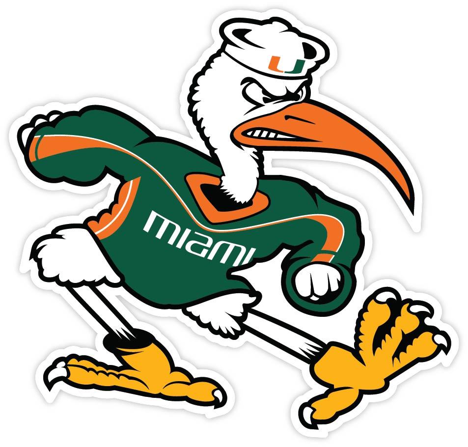 Hurricanes University of Miami Vinyl Sticker Decal *SIZES* CornholeTruck Wall