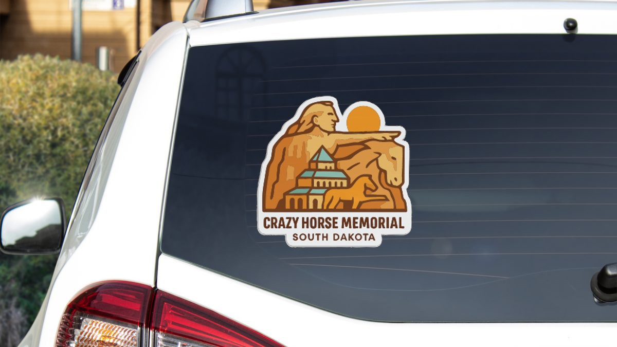 Crazy Horse Memorial South Dakota Sticker Decal Vinyl Die-Cut Symbolic Landmark