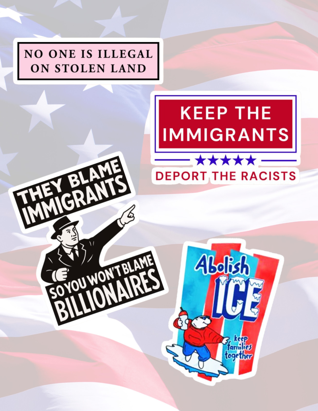 Anti Ice 4pc Stickers Pack