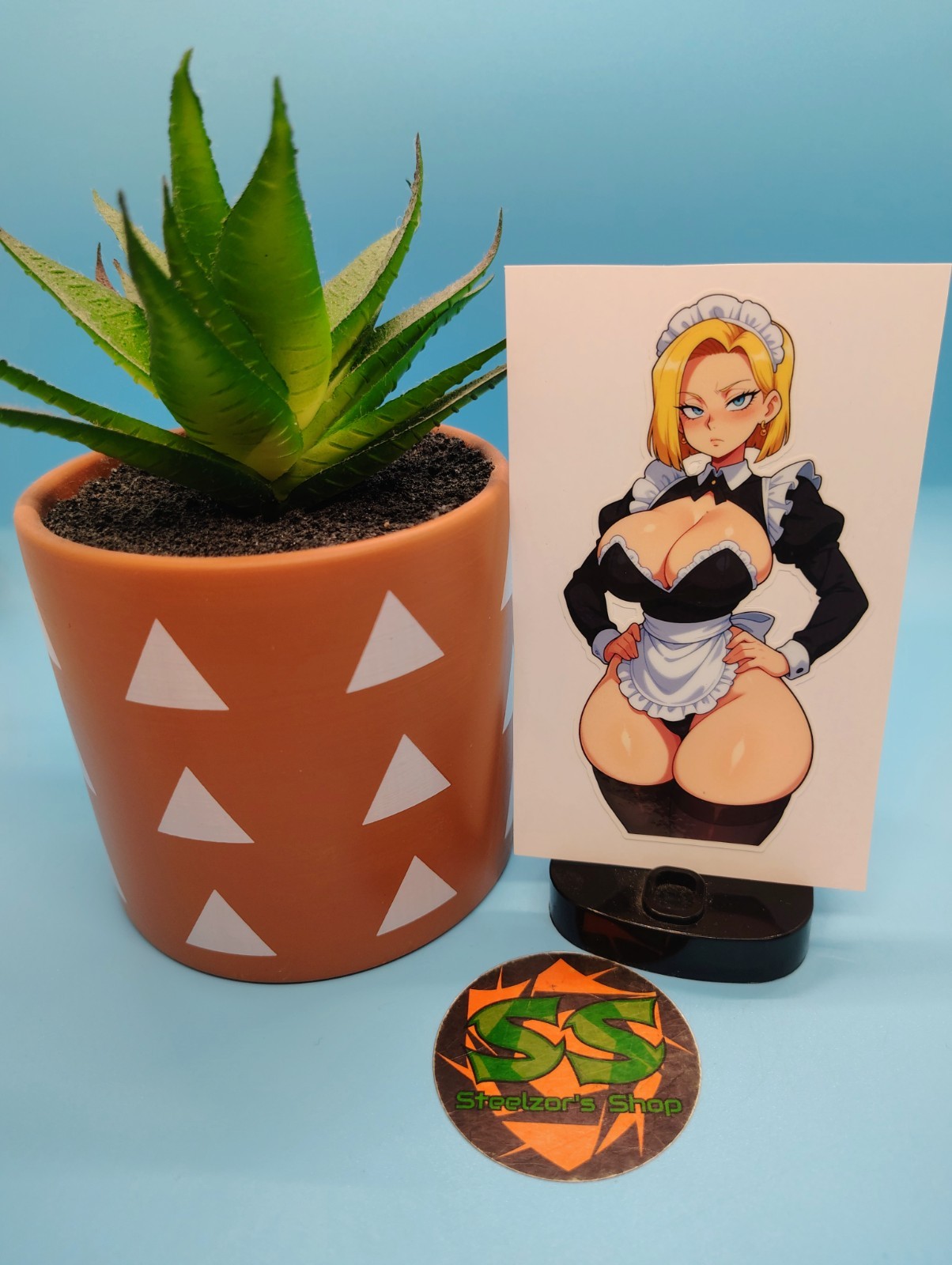 (4.5 Inches) Dragon Ball Z – Android 18 (Maid) Water-Resistant Vinyl Sticker