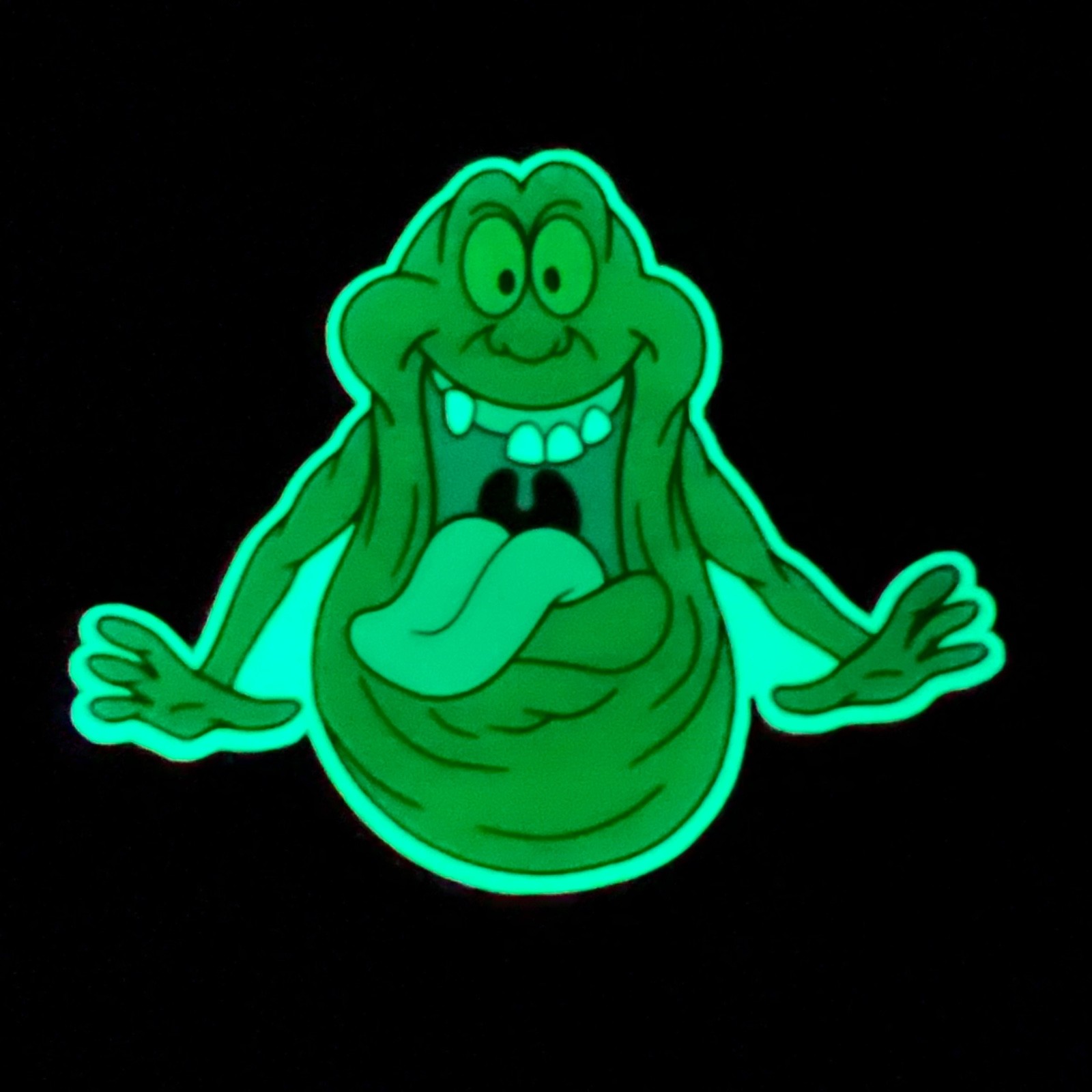 Glow In The Dark Ghostbusters Slimer Decal Sticker Hot Rod