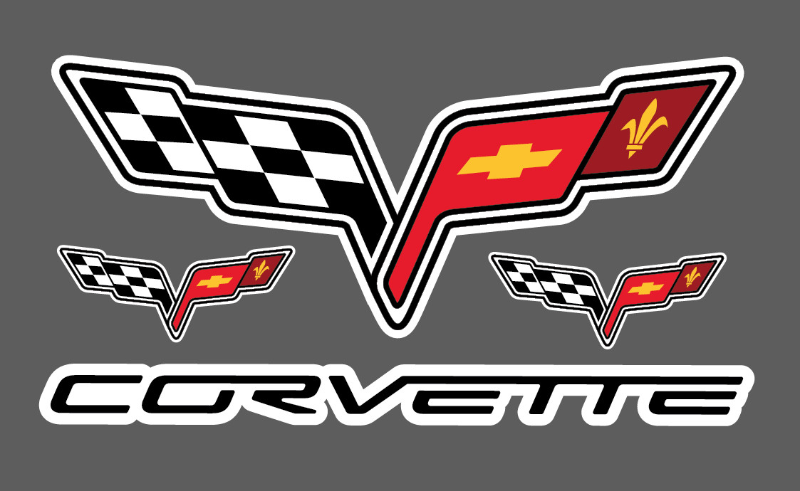 Corvette Logo Interior Decor Bedroom Garage Car Wall Decal Vinyl Sticker