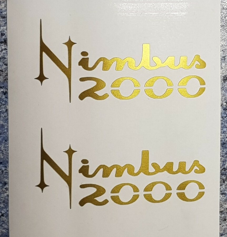 2 x Nimbus 2000 – Harry Potter broomstick sticker decal movie film