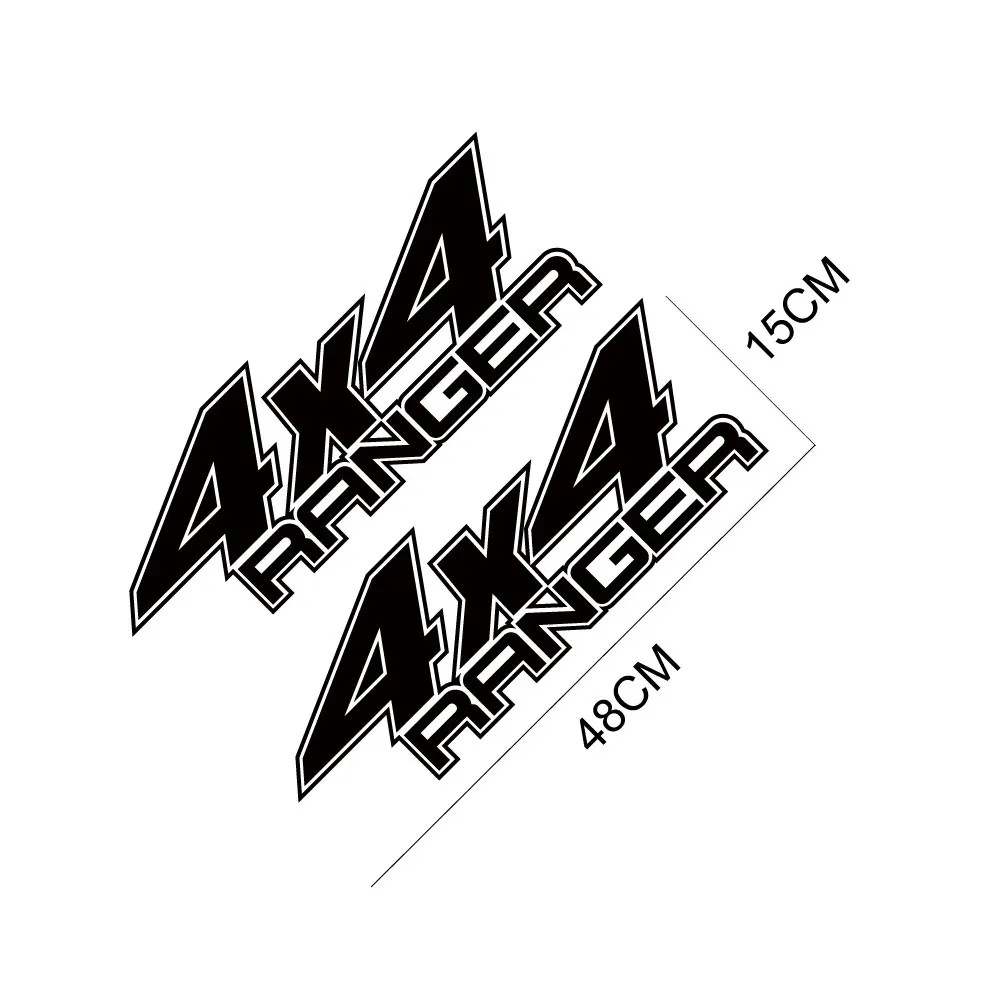 Aftermarket 4×4 Rear Bed Side Decal for Ford Ranger Raptor | Pickup Truck Vinyl