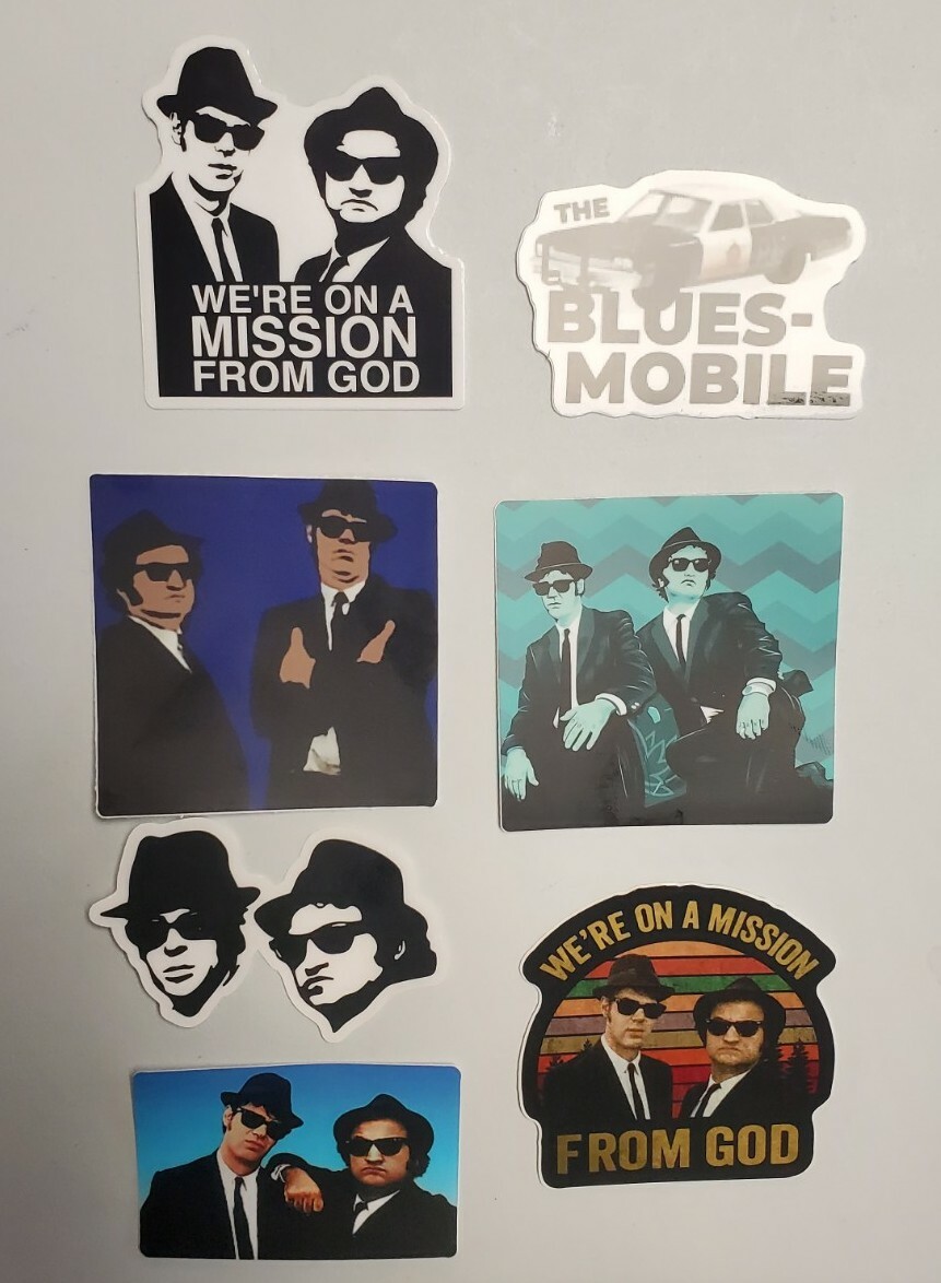 Blues Brothers SNL John Belushi Dan Aykroyd STICKERS VARIETY PACK (7)