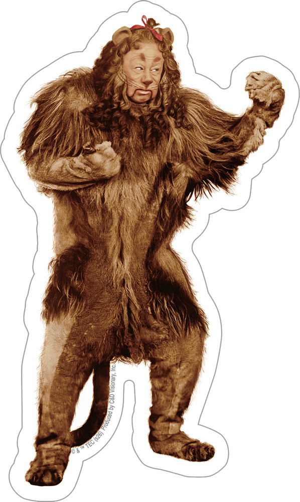 Sticker – The Wizard Of Oz Cowardly Lion 1930s Children's Fantasy Movie 6.75"