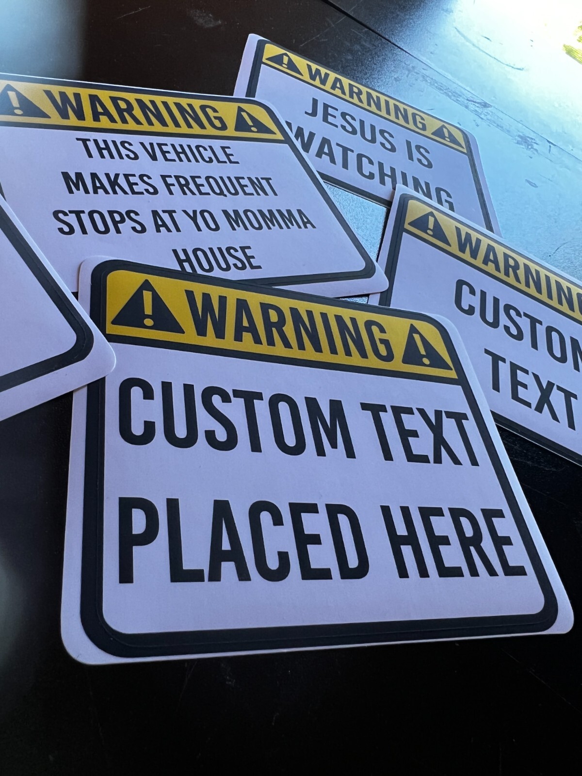 CUSTOM Warning Decal Sticker – Warning Vinyl Sticker Personalized Warning Label