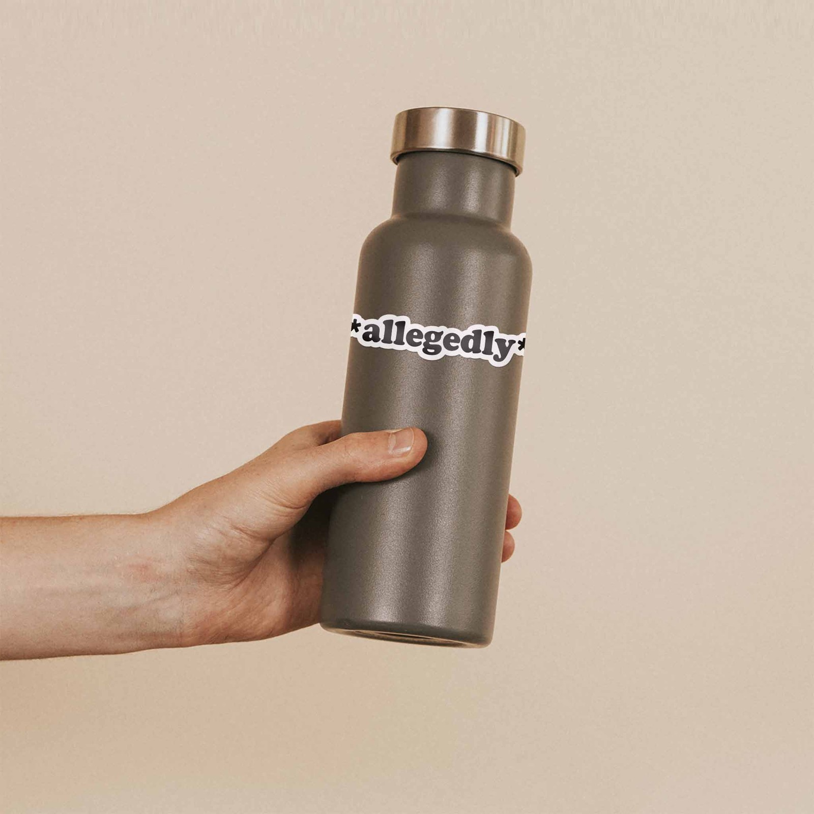 Allegedly Sticker for Hydroflask – Funny Quote Decal