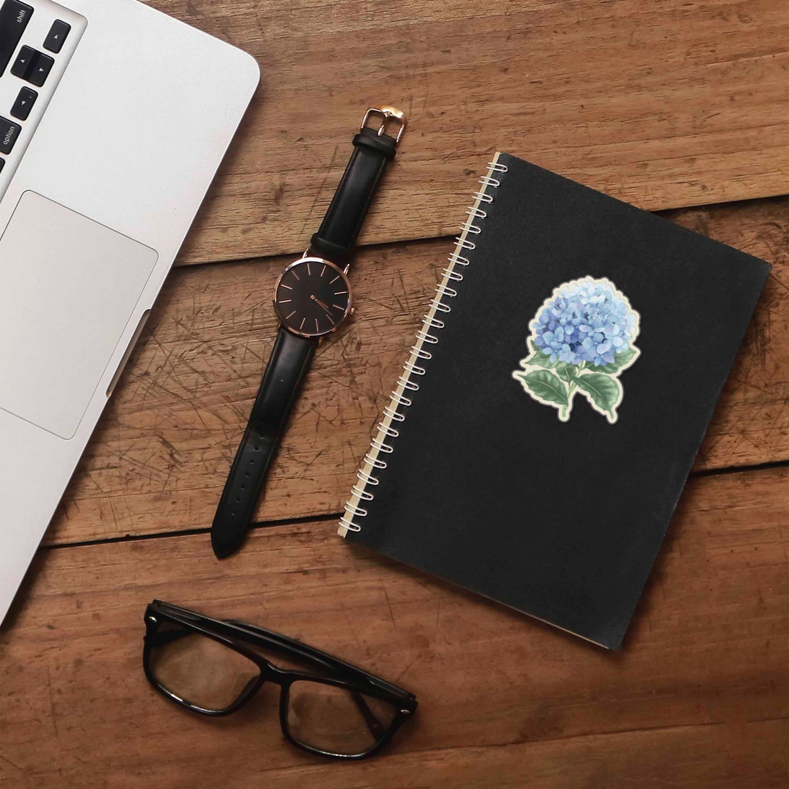 Mini Hydrangea Sticker for Plant Lovers – Nature Decal for Water Bottle & Laptop