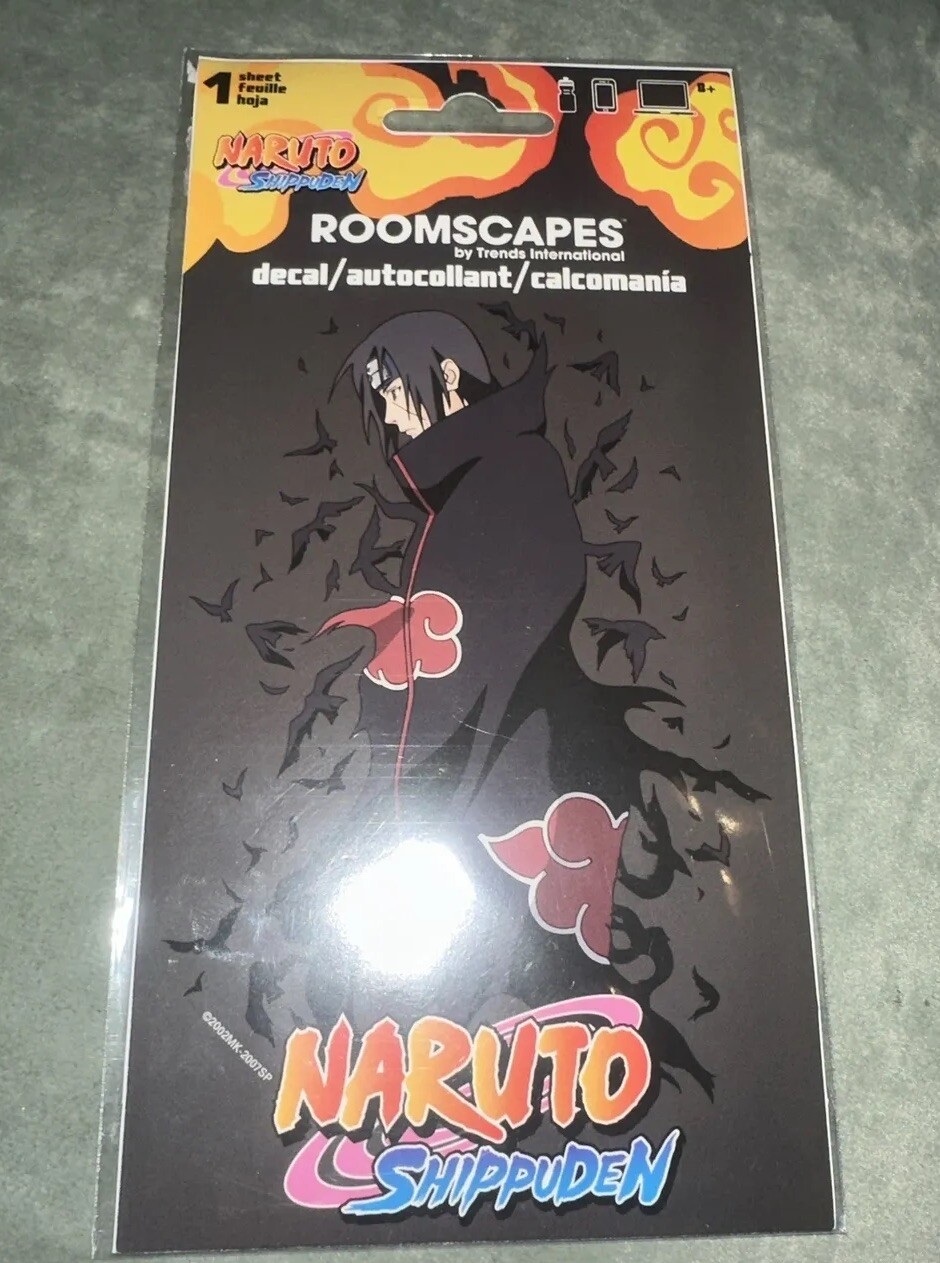 Naruto Shippuden Car Window Decal Sticker 3.5in x 6in. New In Packaging. 1 Pg