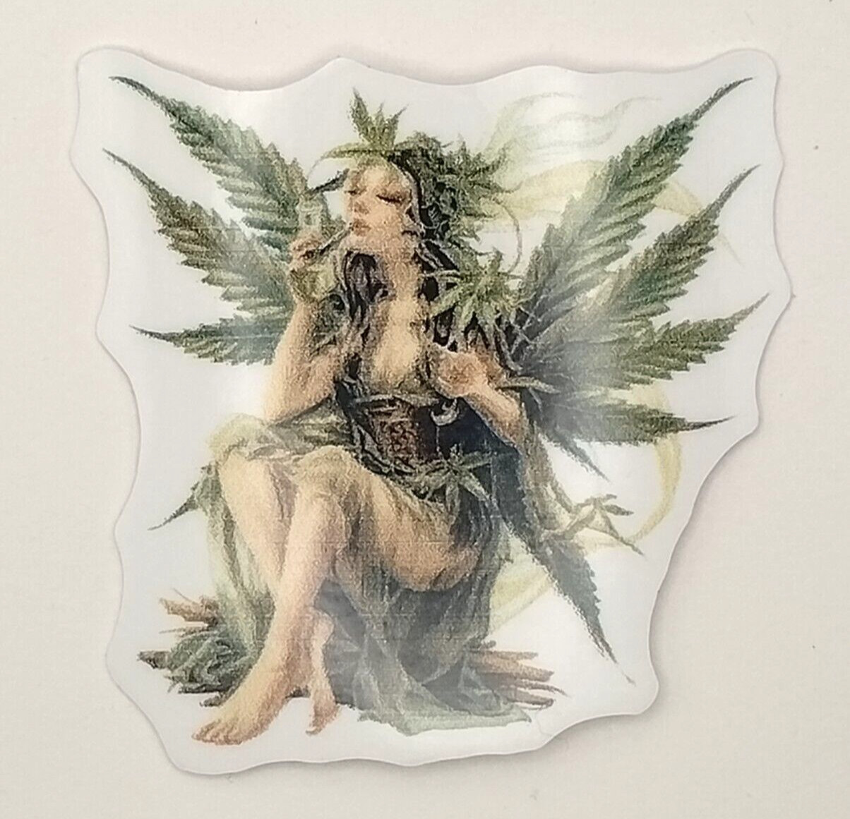 Marijuana Fairy Vinyl Sticker Weatherproof Stoner Gift 420 Weed Decal Fairycore