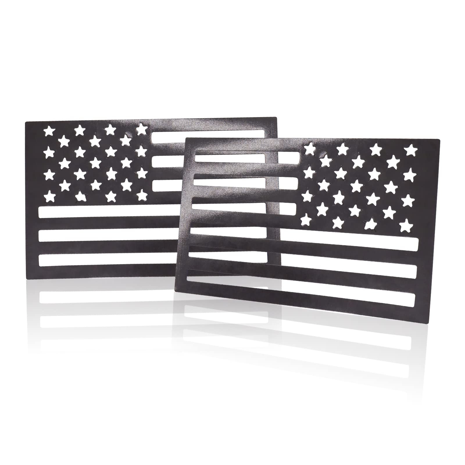 American Flag Magnet Decal, 2 Pack 6.1 x 3.7 Inch USA Small, Black
