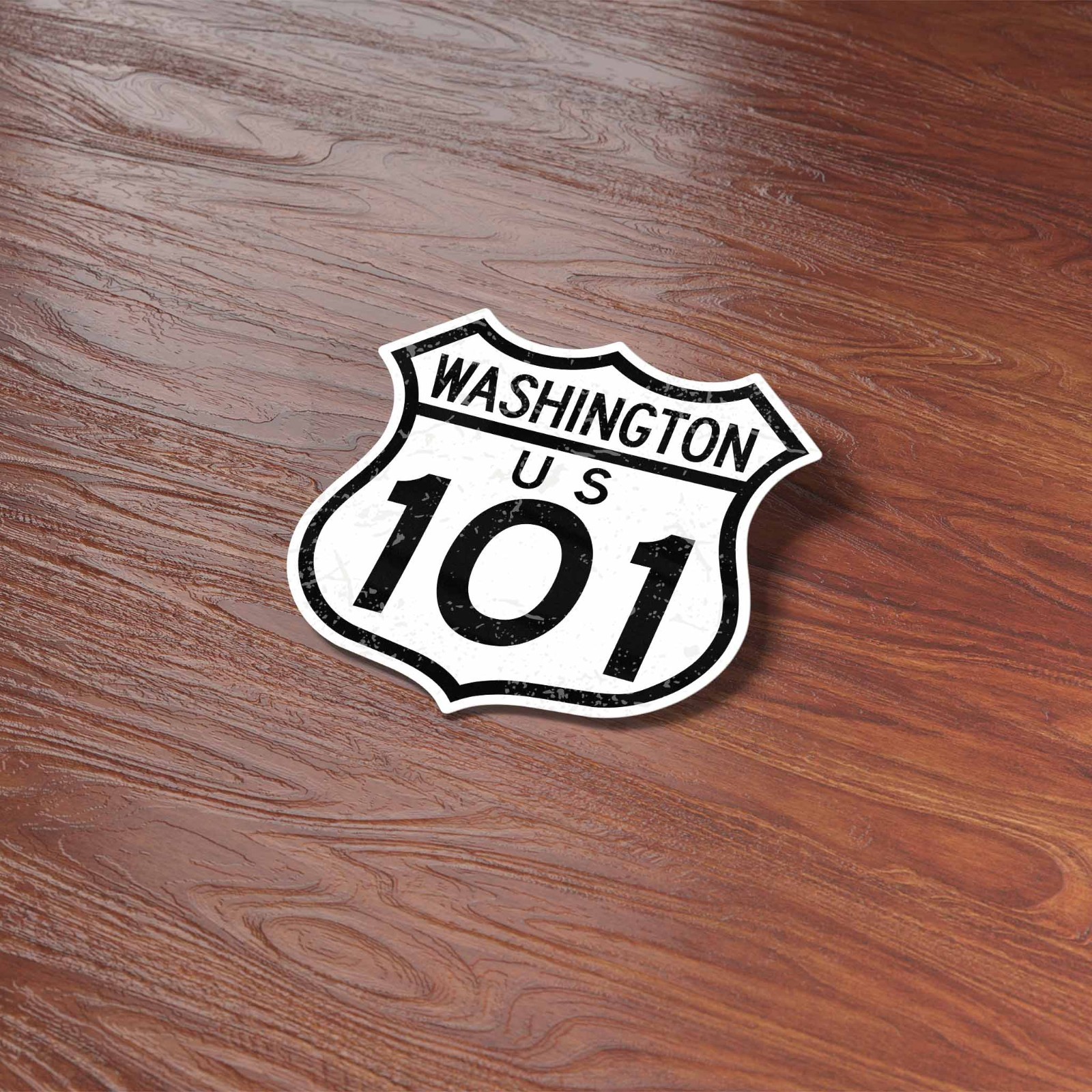 Washington Highway 101 Road Sign Sticker – Cool Olympic National Park Decals