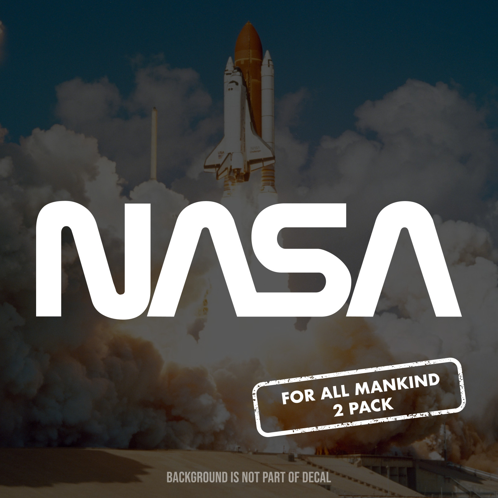 NASA / Retro Worm Logo Vinyl Decal Sticker