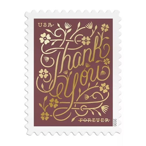 USPS Forever Postage Stamps Thank You 2020 – Sheet of 20 Stamps