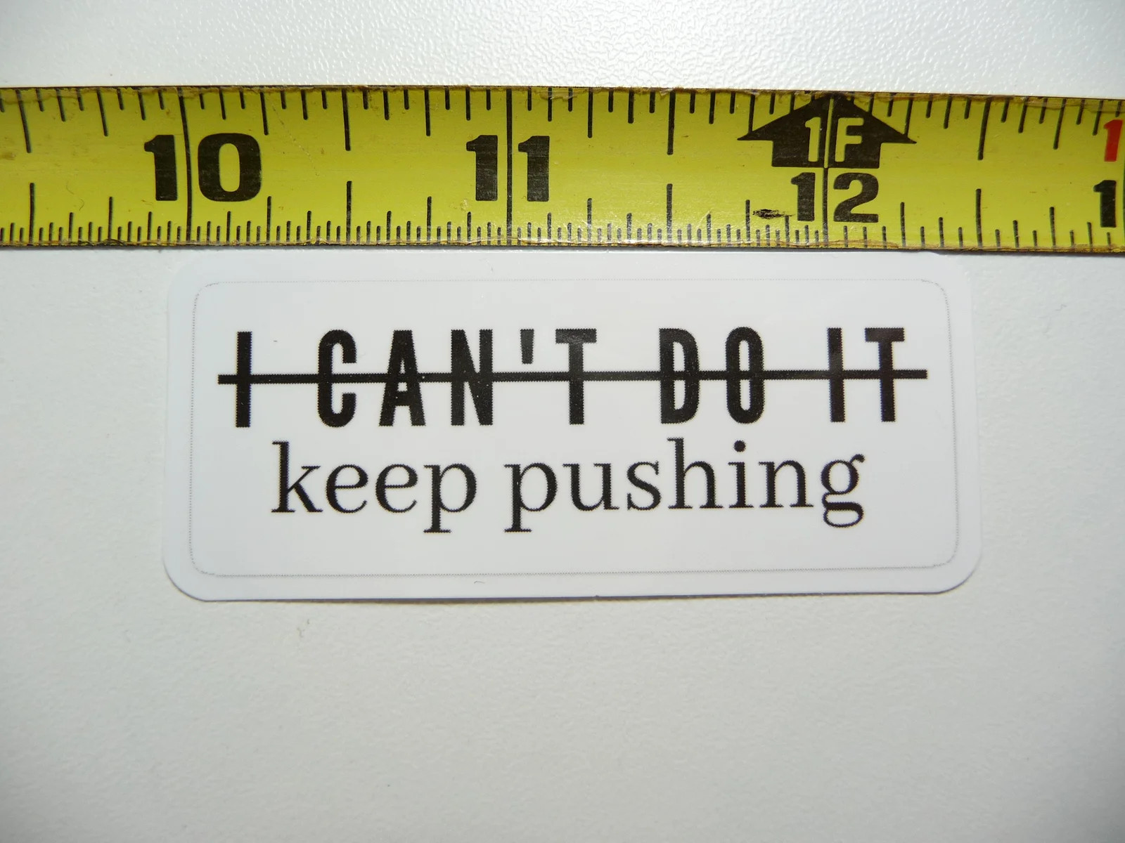 CAN'T DO IT KEEP PUSHING SMALL STICKER DECAL FITNESS EXERCISE WEIGHTLIFTING