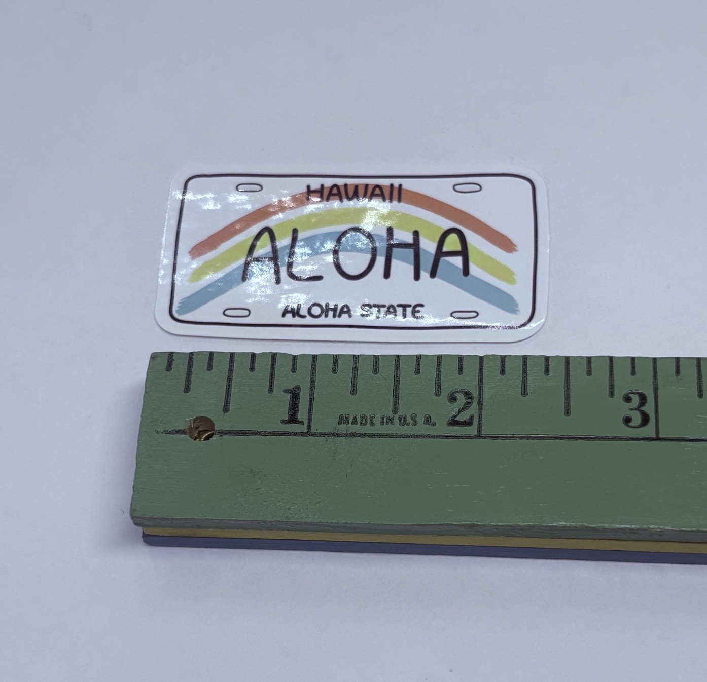 Aloha State Novelty License Plate Sticker Hawaii Art Decal Vinyl Souvenir Tc6