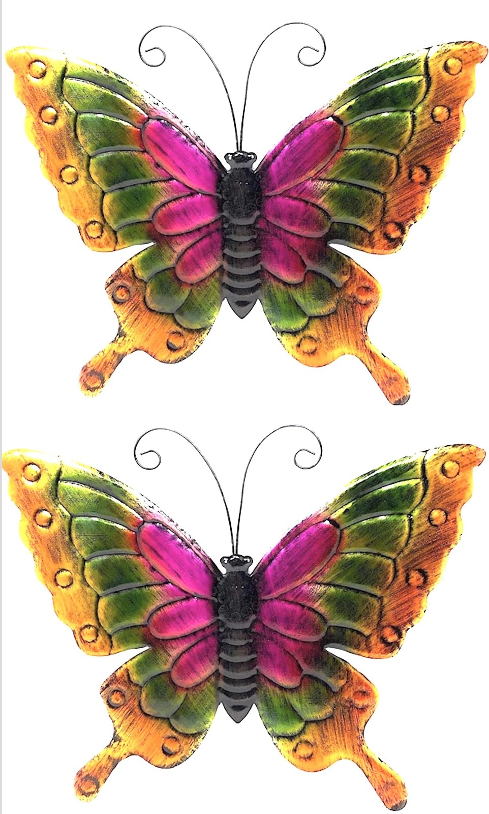 STC World Metal Butterfly Wall Art Outdoor Garden Decor Large Multicolor Wall…