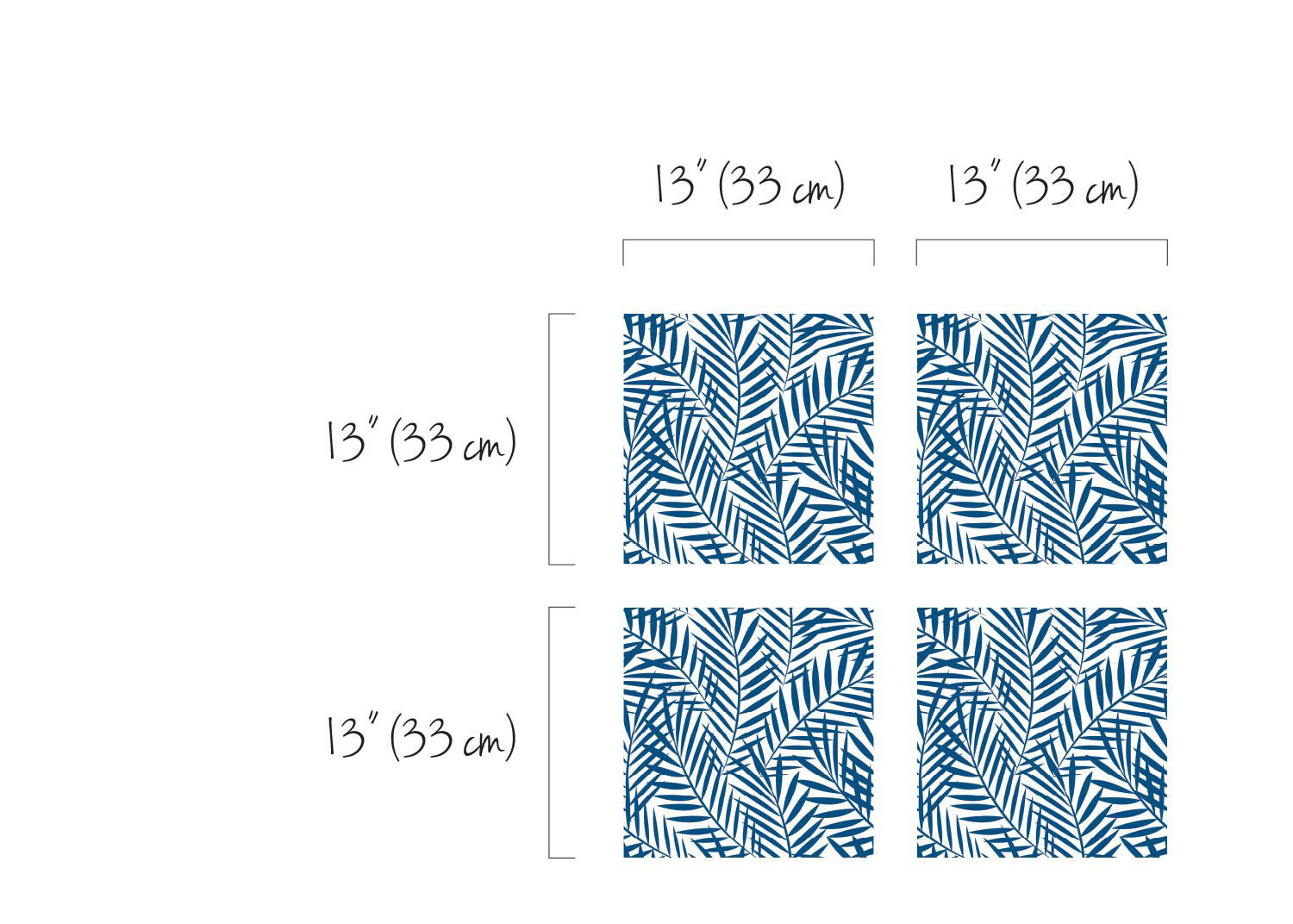 Decals for Kallax / Expedit IKEA Blue Palm Pattern Tropical Peel & Stick hack