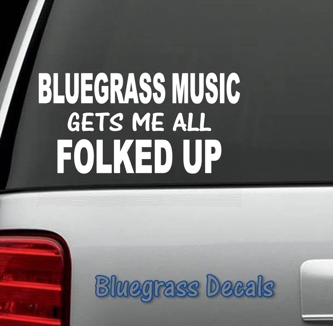 Bluegrass Music Banjo Fiddle Mandolin Decal Sticker for Car Truck SUV Van C1042