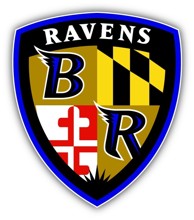 Baltimore Ravens Crest NFL Football Car Bumper Sticker Decal 4" x 5"