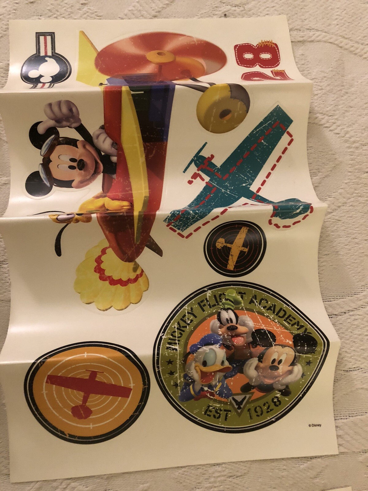DISNEY Mickey Mouse & Friends Wall Decals Border, Vintage Aviation Theme