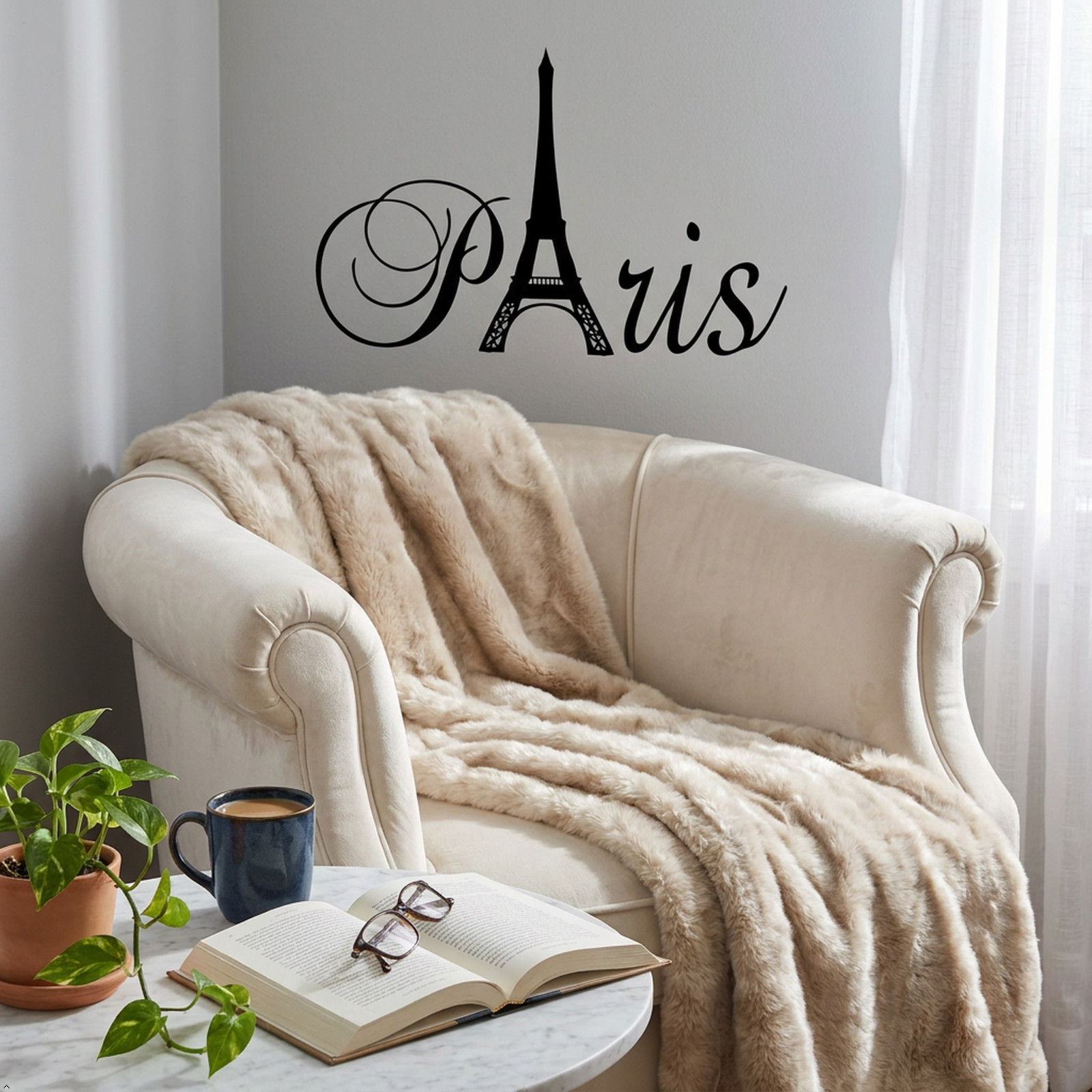 Paris Tower Girls Room Home Quote Vinyl Wall Decal Decor Art Sticker Decals