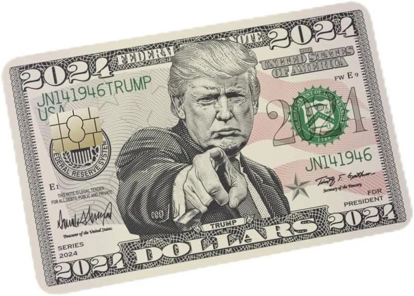 10 Packs Donald Trump 2024 Bill Credit Card Sticker, Debit Card Skin Cover