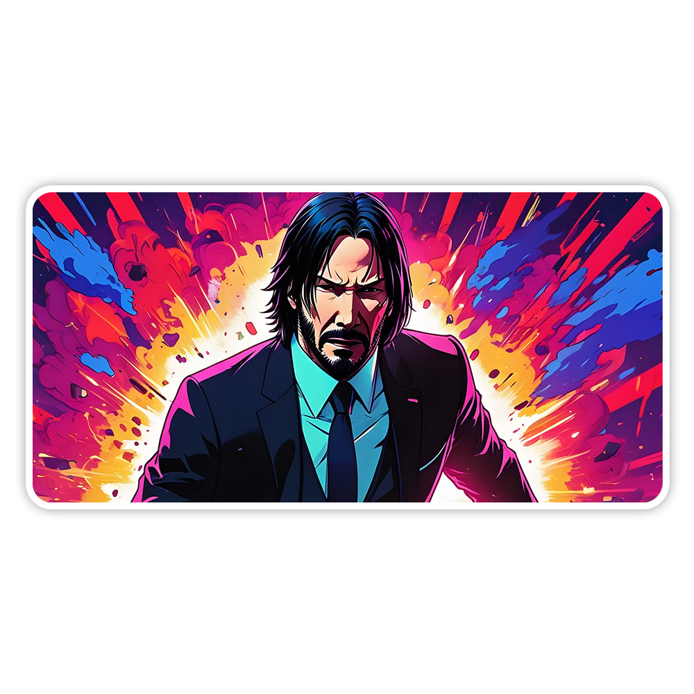 John Wick Sticker 4 Inch Vinyl Decal Waterproof Indoor/Outdoor Movie