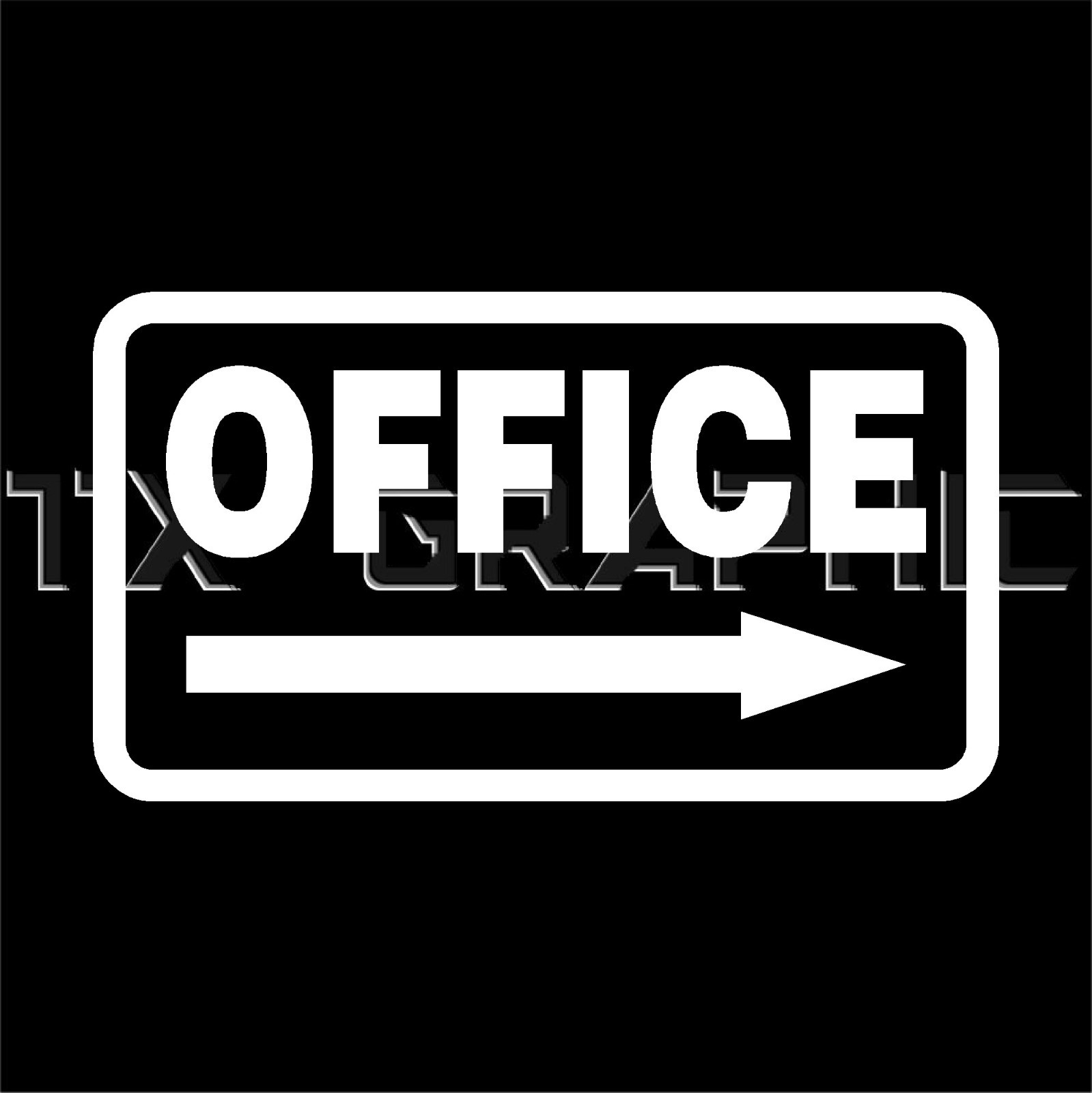 Office Direction Vinly Decal Business Sign Office Sign Door Window Wall