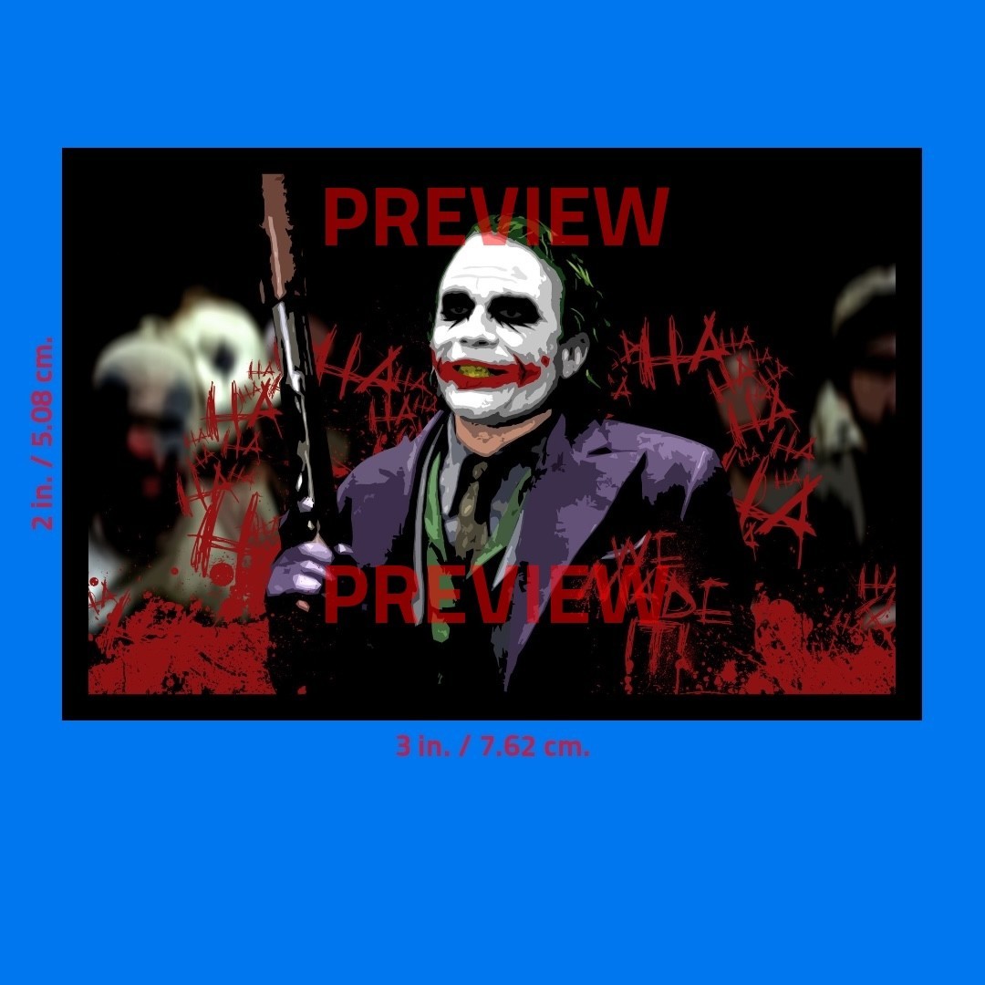 The Dark Knight Sticker (DC UNIVERSE MOVIE JOKER) 2×3 in. Adhesive Photo Print
