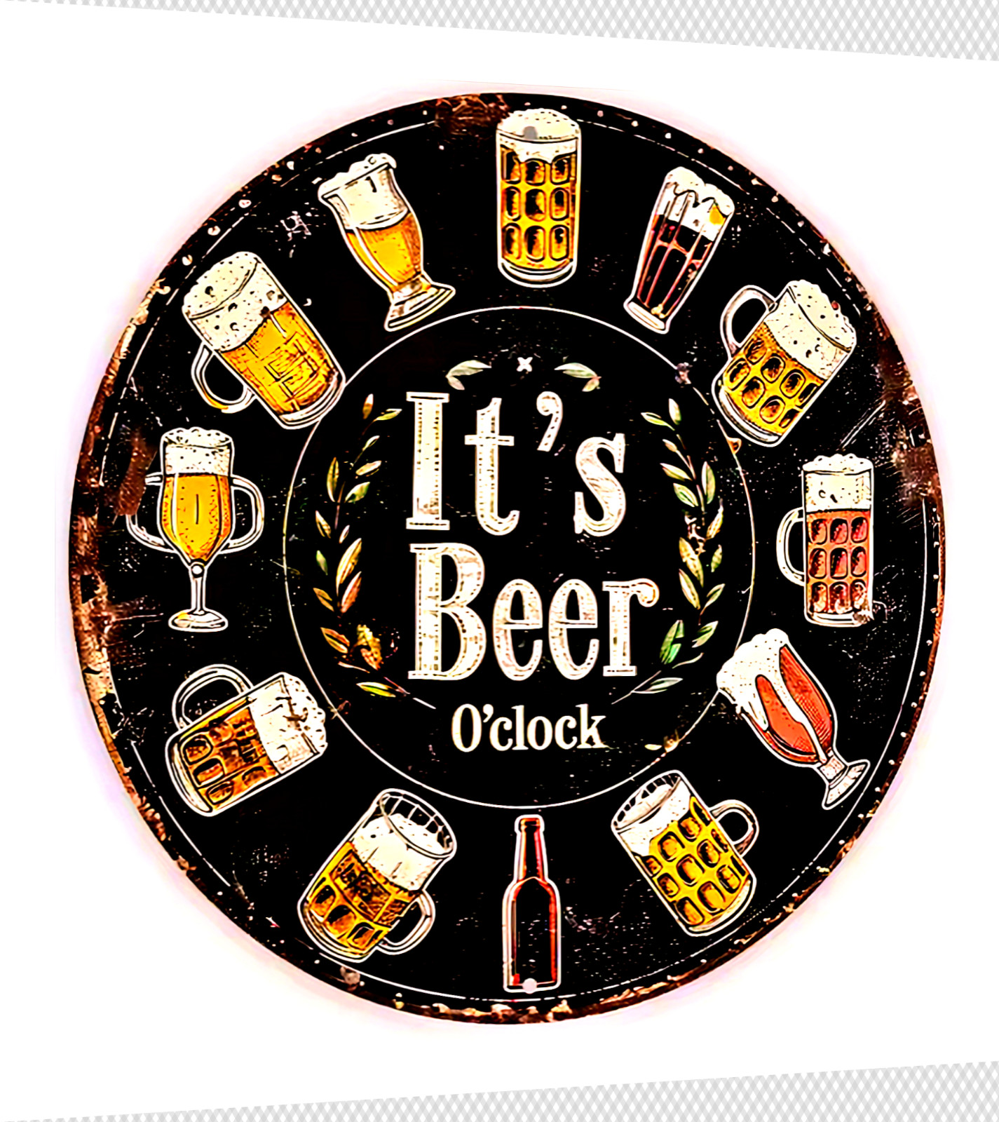 Beer Sign Sticker It's Beer Time Drinking Brewery Vinyl 4 Sizes