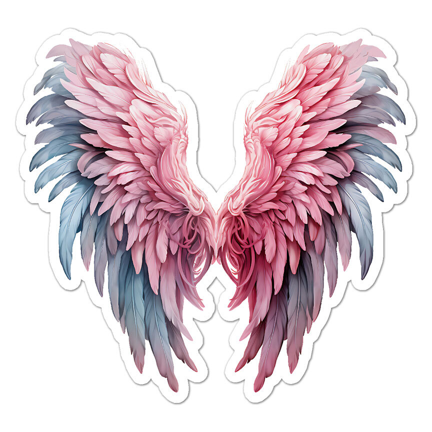 Angel Wings, Vinyl Decal Sticker, Indoor Outdoor, 3 Sizes, #9664