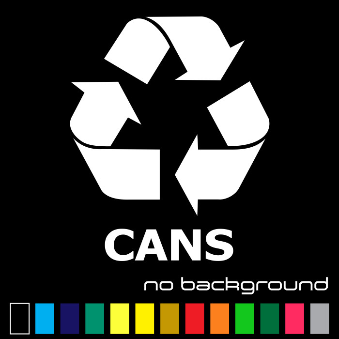 Recycle Cans Sticker Vinyl Decal – Trash Bin Symbol Can Reuse Renew Home Window